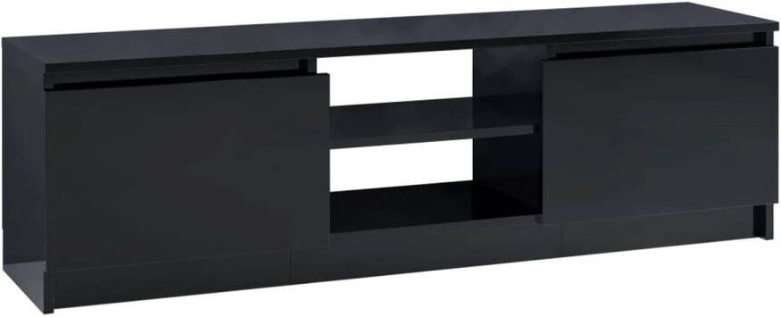 The Living Store TV-meubel Klassiek 120 x 30 x 35.5 cm Hoogglans zwart