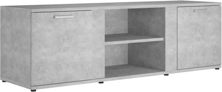 The Living Store TV-meubel Klassieke stijl Hoogwaardig bewerkt hout 120x34x37cm Betongrijs