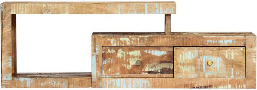 The Living Store TV-meubel Klassieke stijl Massief gerecycled hout 120 x 30 x 40 cm - Foto 1