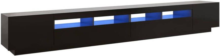 The Living Store TV-meubel LED-verlichting Hifi-kast RGB zwart 300 x 35 x 40 cm USB-aansluiting - Foto 1