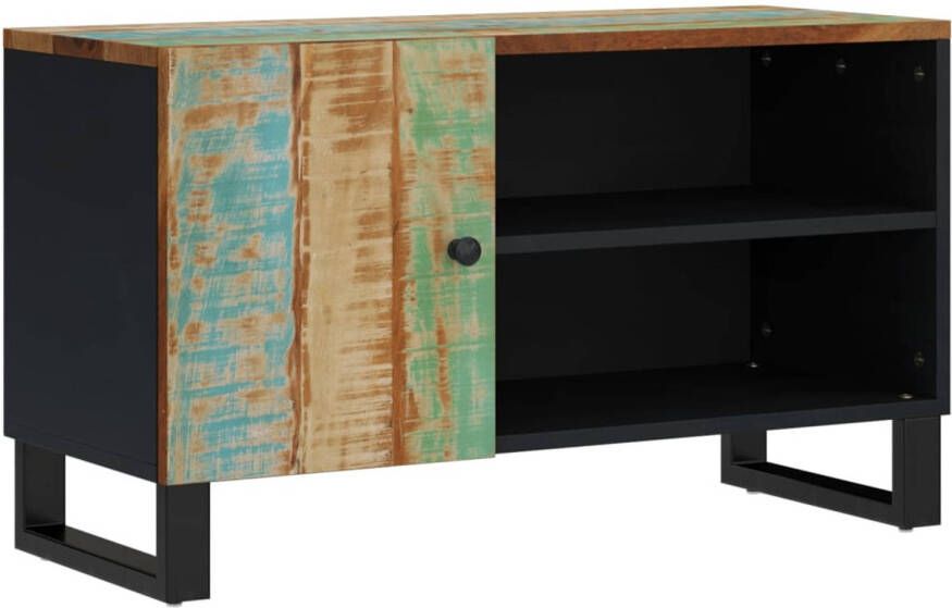 The Living Store Tv-meubel Massief Gerecycled Hout 80 x 33 x 46 cm Uniek en trendy design - Foto 1