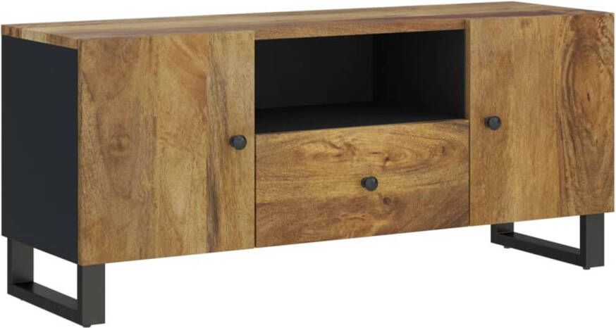 The Living Store TV Meubel Massief Mangohout 105 x 33.5 x 46 cm Stabiele poten - Foto 1