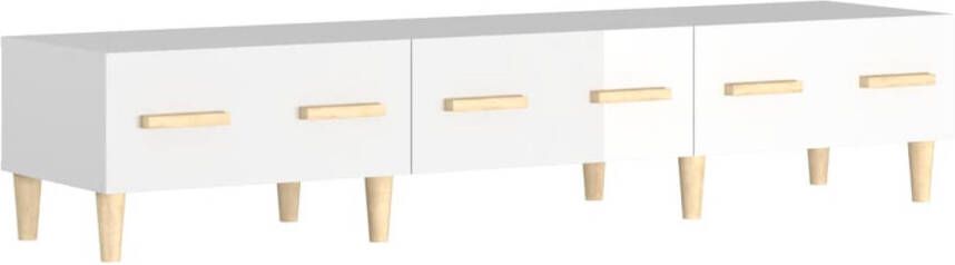 The Living Store TV-meubel Modern Hoogglans Wit 150 x 34.5 x 30 cm Opbergruimte Stevig materiaal