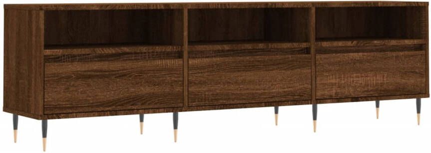 The Living Store TV-meubel Bruineiken 150 x 30 x 44.5 cm Stevig bewerkt hout Voldoende opbergruimte - Foto 1