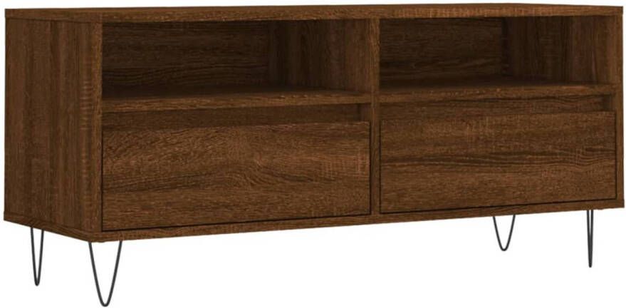 The Living Store Tv-meubel nvt Tv-meubels 100x34.5x44.5 cm Bruineiken