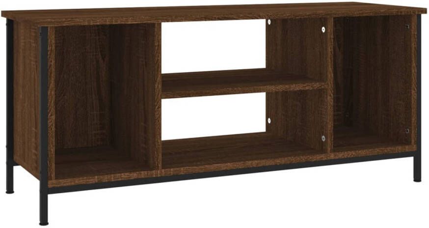 The Living Store Tv-meubel 102x35x45 cm bewerkt hout bruineikenkleurig Kast