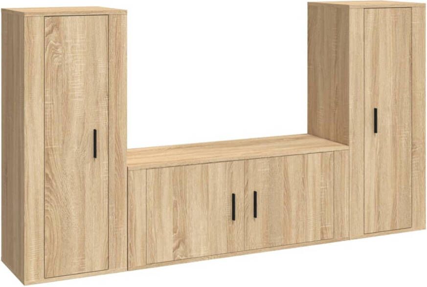 The Living Store Tv-Meubel set Sonoma Eiken 40x34.5x100cm 100x34.5x40cm