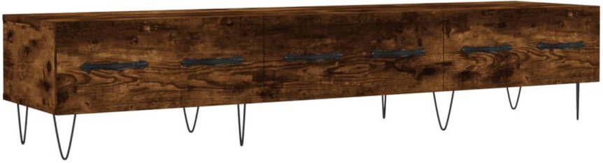 The Living Store TV-meubel Smoked Oak 150x36x30 cm Trendy en praktisch