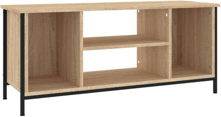The Living Store tv-meubel Sonoma eiken 102 x 35 x 45 cm trendy ontwerp duurzaam hout- voldoende opbergruimte