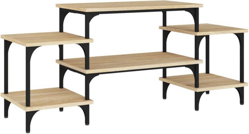 The Living Store Tv-meubel Sonoma eiken 117 x 35 x 52 cm Duurzaam hout en staal - Foto 1