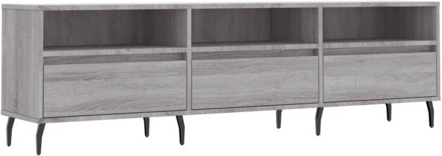 The Living Store TV-meubel Sonoma eiken 150 x 30 x 44.5 cm opbergruimte en stabiel tafelblad Tv-meubel Houten Tv-meubel Tv Kast Tv Stand Sonoma Eiken