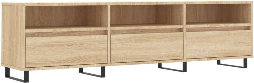 The Living Store Tv-meubel Sonoma Eiken 150 x 30 x 44.5 cm Stabiel en praktisch