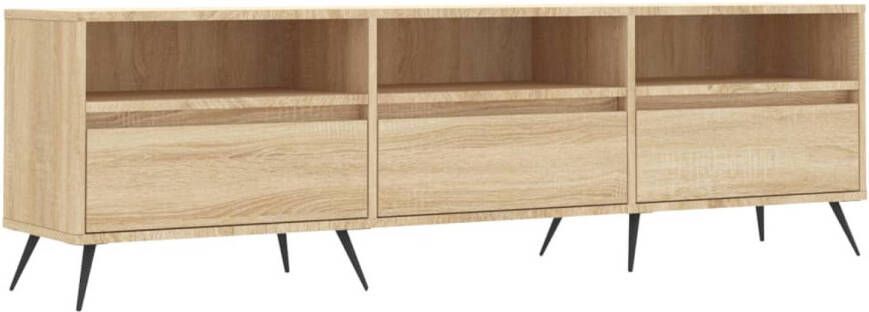 The Living Store Tv-meubel Sonoma Eiken 150 x 30 x 44.5 cm Opbergruimte en Stevigheid