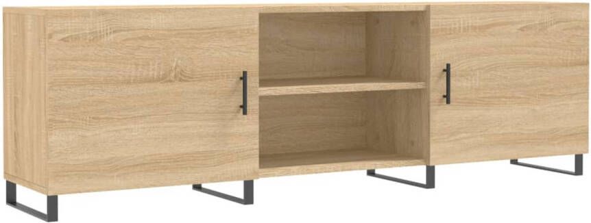 The Living Store TV-meubel Sonoma Eiken 150 x 30 x 50 cm Bewerkt Hout en IJzer
