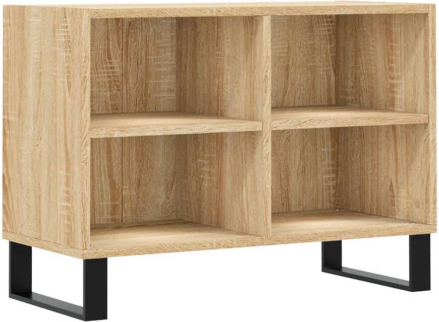 The Living Store TV-meubel Sonoma Eiken Bewerkt Hout 69.5 x 30 x 50 cm Met Opbergruimte