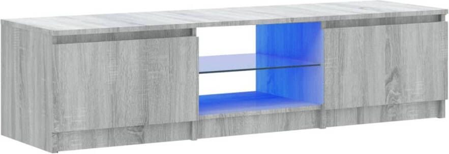 The Living Store TV-meubel Sonoma Eiken RGB LED-verlichting 140 x 40 x 35.5 cm trendy design