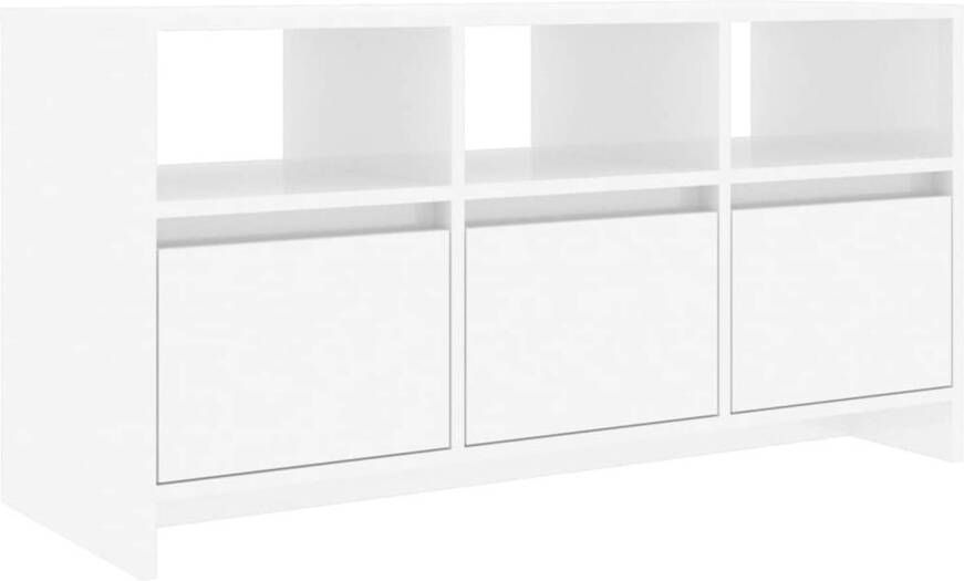 The Living Store TV-meubel Treviso-Styled Wit 102 x 37.5 x 52.5 cm Stabiele constructie - Foto 1