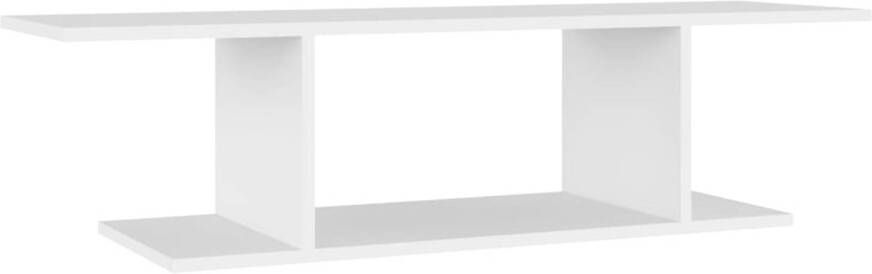 The Living Store TV wandkast trendy en praktisch wit 103 x 30 x 26.5 cm bewerkt hout - Foto 1