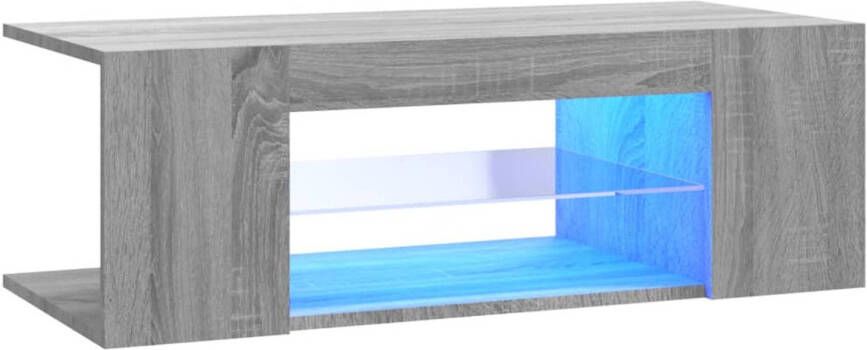 The Living Store TV-meubel Trendy Design Tv-meubels 90x39x30cm Met RGB LED-verlichting - Foto 1