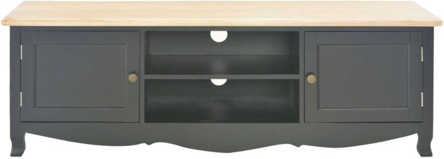 The Living Store TV-meubel Trendy en praktisch Meubel Afmeting- 120x30x40cm Ken- Met 2 deuren en 2 open vakken