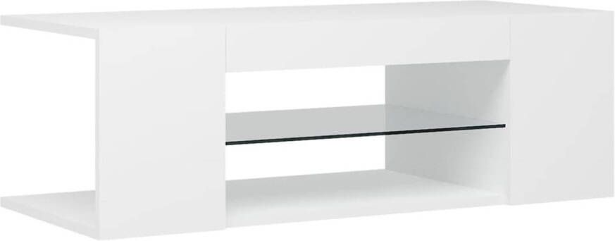 The Living Store TV-meubel Hifi-kast 90 x 39 x 30 cm LED-verlichting Trendy praktisch en duurzaam Houd al je media netjes geordend RGB LED-verlichting en modern design Eenvoudig schoon te maken USB-aansluiting niet inbegrepen