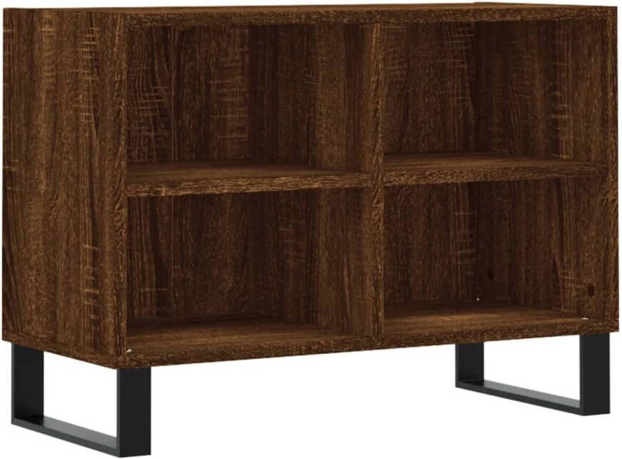 The Living Store TV-meubel TV-kast 69.5 x 30 x 50 cm Bruineiken Stevig hout Voldoende opbergruimte