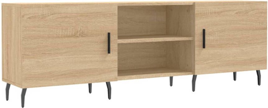 The Living Store Televisiekast TV-meubel 150 x 30 x 50 cm Sonoma eiken Bewerkt hout en ijzer