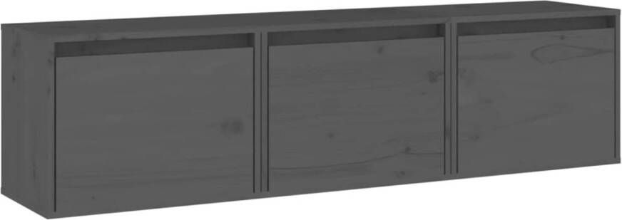 The Living Store TV-meubel Wandkast 45 x 30 x 35 cm massief grenenhout