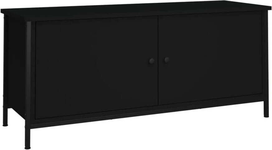 The Living Store TV-meubel zwart 102 x 35 x 45 cm trendy ontwerp duurzaam materiaal - Foto 1
