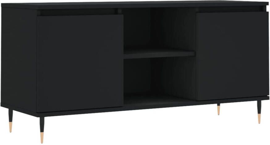 The Living Store TV-meubel Zwart 104 x 35 x 50 cm Opbergruimte Stabiel materiaal