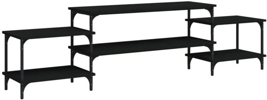 The Living Store TV-meubel zwart 197 x 35 x 52 cm hoge kwaliteit - Foto 1