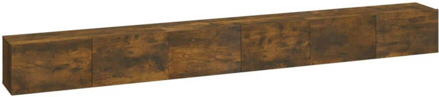 The Living Store Klassieke Tv-meubelset 100 x 30 x 30 cm Gerookt eiken