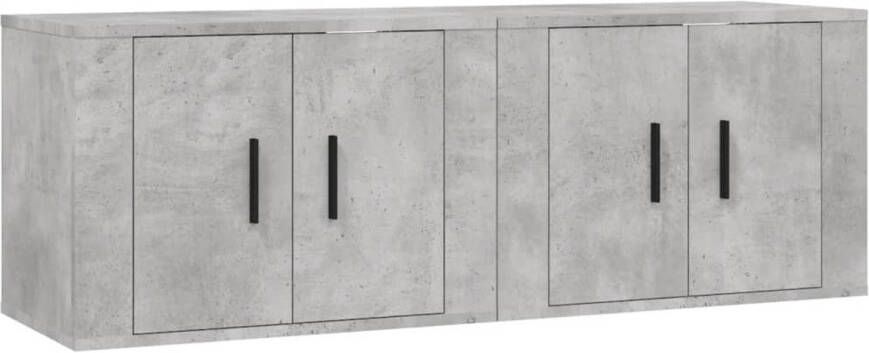 The Living Store TV wandmeubel betongrijs 57 x 34.5 x 40 cm Decoratief en praktisch