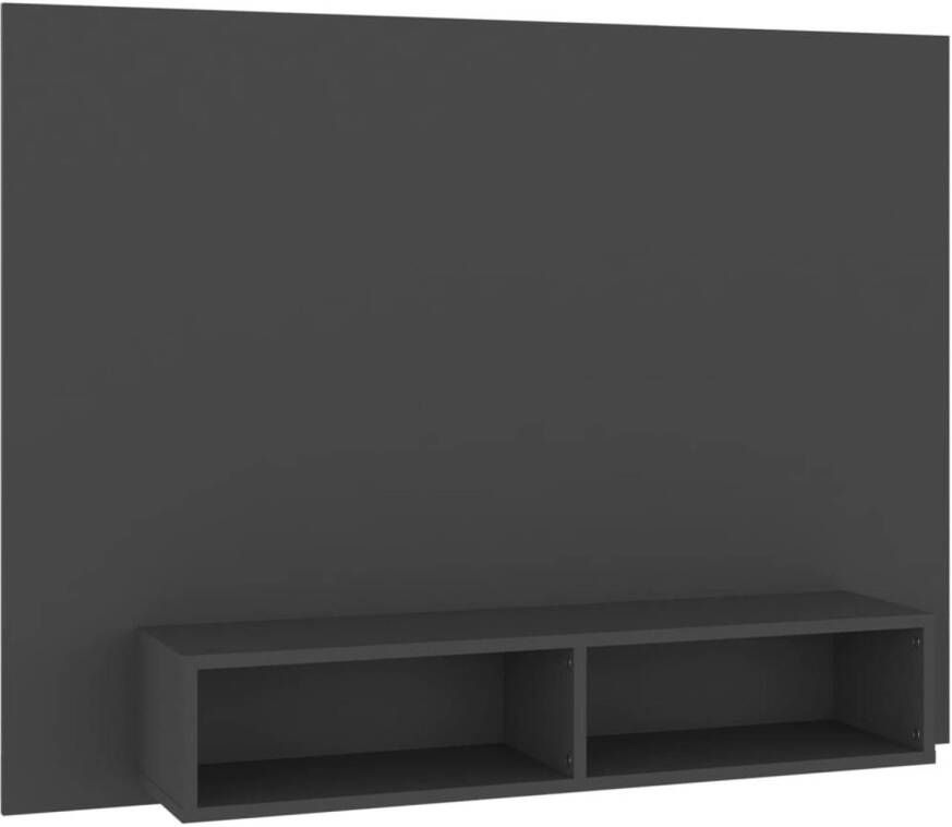 The Living Store Tv-wandmeubel Hifi-kast 120 x 23.5 x 90 cm Grijs spaanplaat