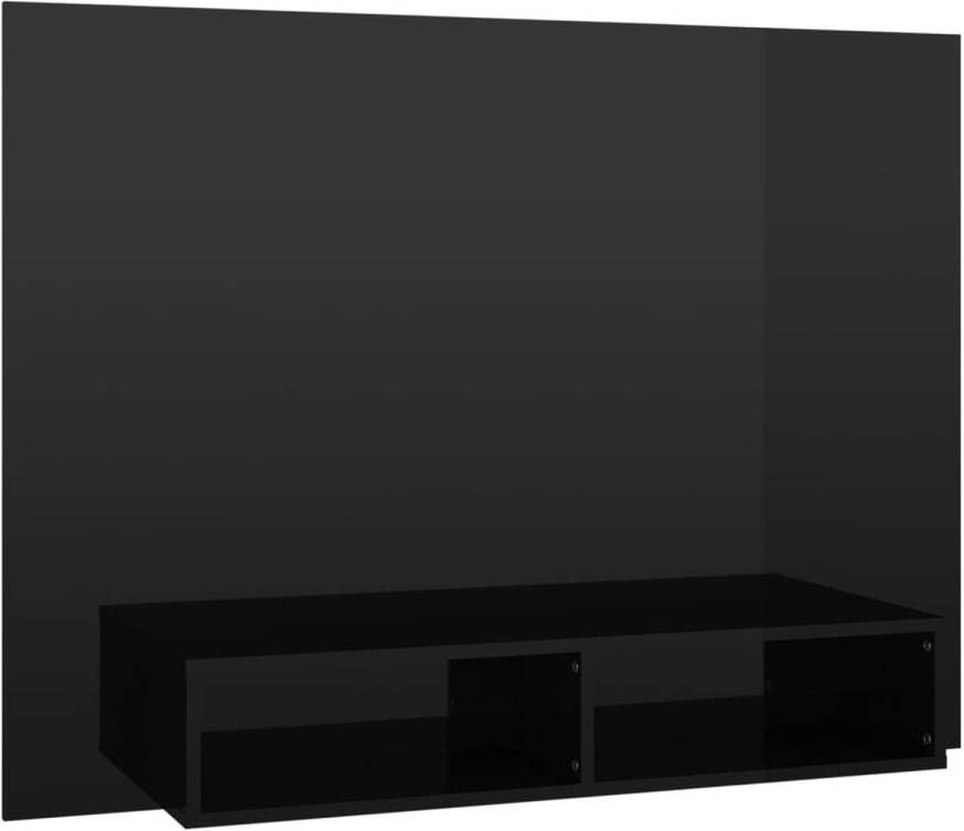 The Living Store TV-wandmeubel Hifi-kast Hoogglans zwart 120 x 23.5 x 90 cm Montage vereist