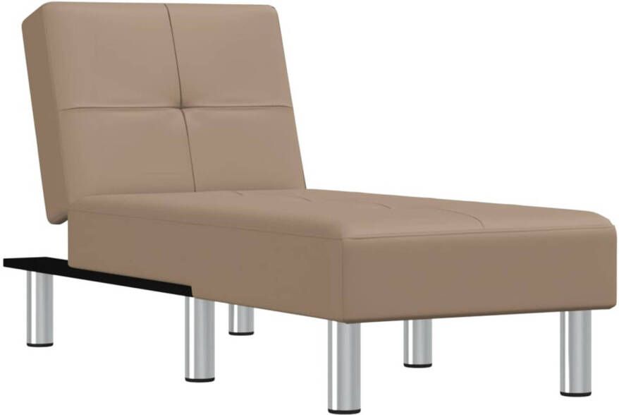 The Living Store Verstelbare Chaise Longue Capuccino 140x70 cm Multifunctioneel
