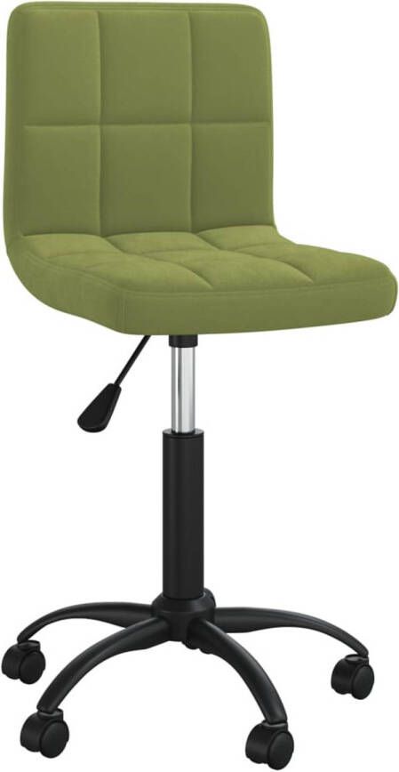 The Living Store Verstelbare Eetstoelen Fluweel 40 x 47 x (76-87.5) cm Lichtgroen