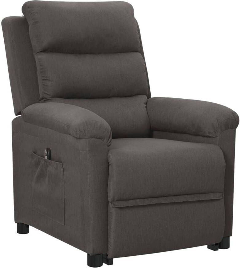 The Living Store Sta-op-stoel stof donkergrijs Verstelbare Stoel Sta-opstoel Elektrisch Lift Ergonomische Stoel Fauteuils Relax
