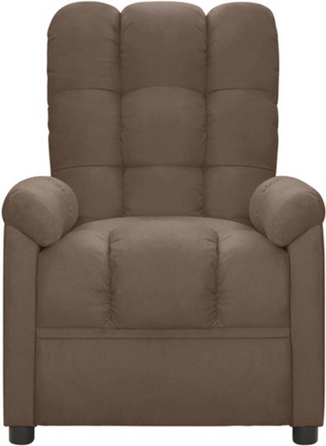 The Living Store Verstelbare Stoel Fauteuil Stof IJzeren frame Taupe 74 x 99 x 102 cm - Foto 1