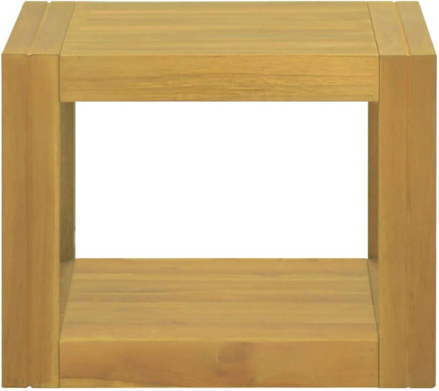 The Living Store Badkamerwandkast 45x45x35 cm massief teakhout Wandkast Badkamerspiegel Teak Meubilair Badkameropbergingsmogelijkheden Hangend Kastje