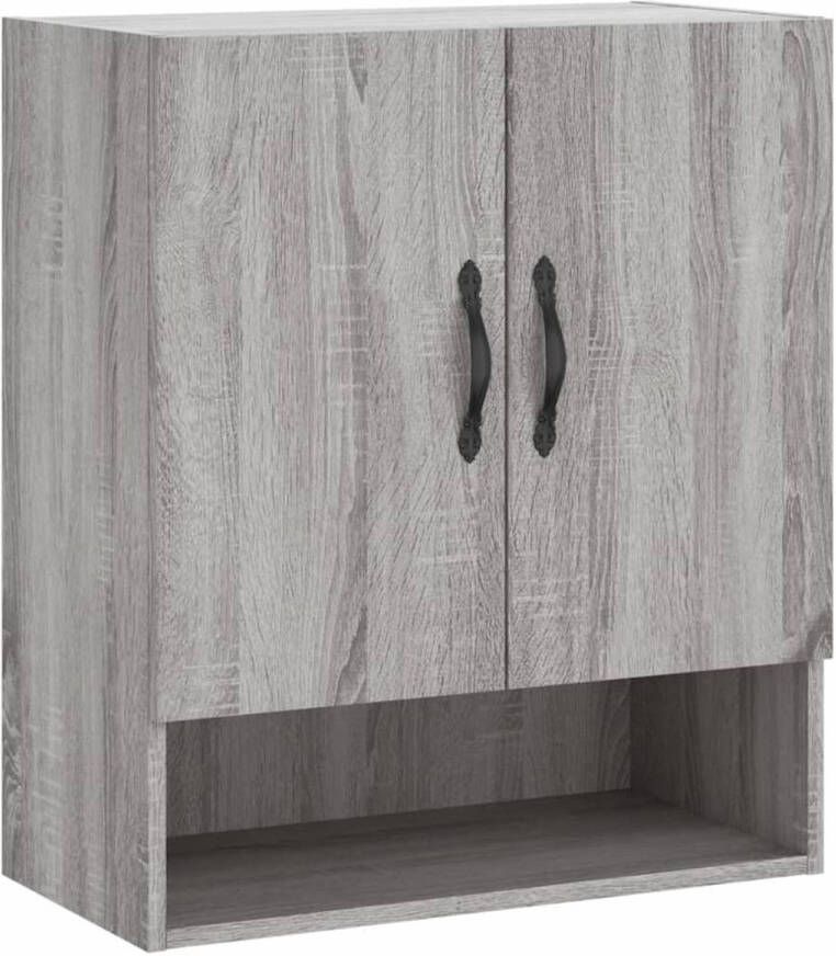 The Living Store Wandkast Afmetingen- 60 x 31 x 70 cm Kleur- Grijs Sonoma Eiken