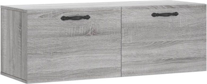 VidaXL The Living Store Wandkast Gray Sonoma Oak 60 x 36.5 x 35 cm Floating Display Durable Material