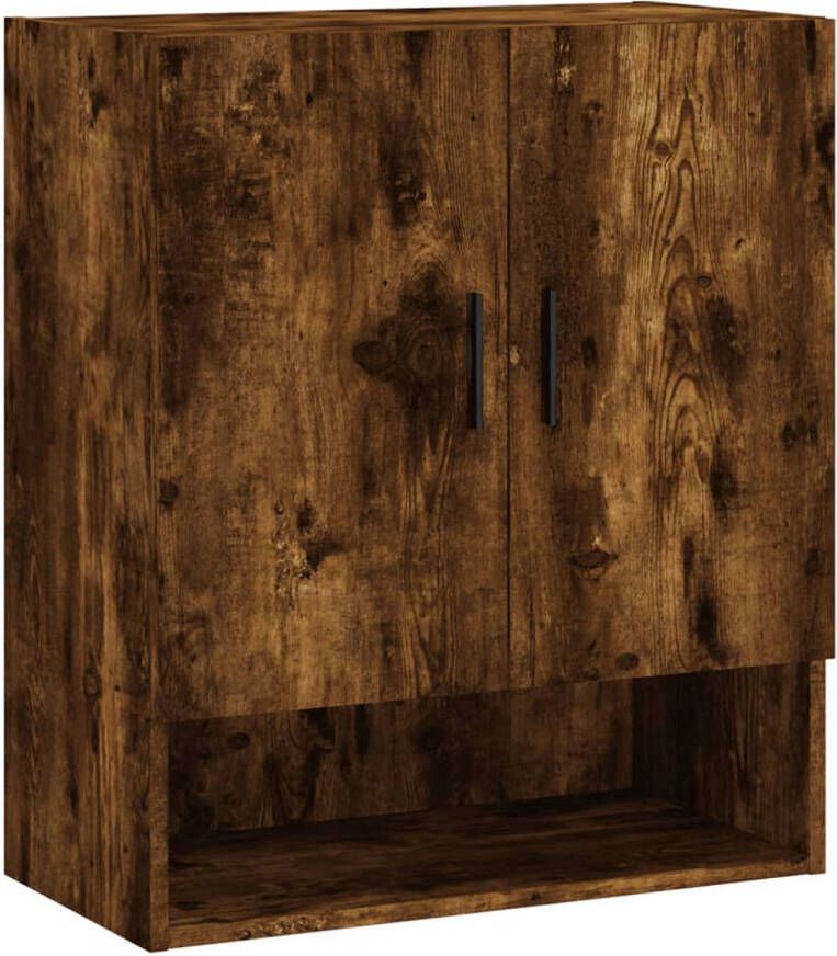 The Living Store Wandkast Smoked Oak 60 x 31 x 70 cm Duurzaam houten tv-meubel - Foto 1