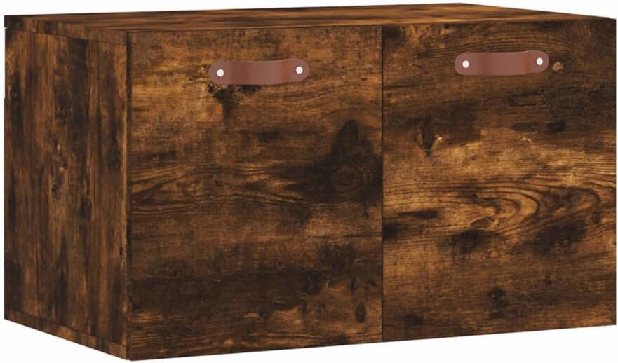The Living Store Wandkast Smoked Oak opbergkast 60 x 36.5 x 35 cm Duurzaam hout