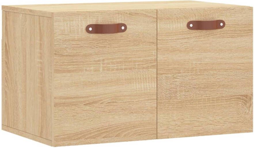 The Living Store Wandkast Sonoma Eiken zwevend 60 x 36.5 x 35 cm Duurzaam hout Montage vereist