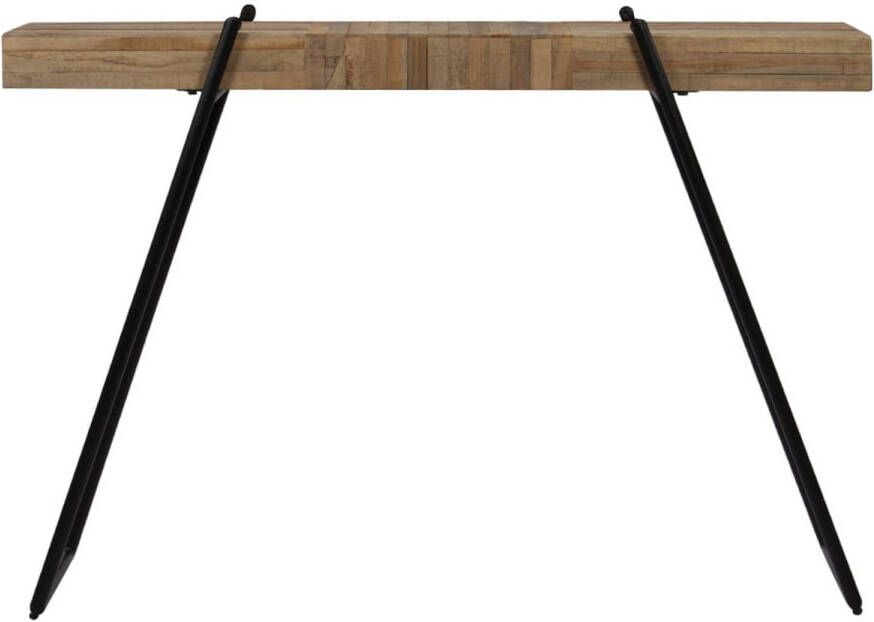 The Living Store Wandtafel Industrial Gerecycled teakhout 120 x 35 x 81 cm - Foto 1