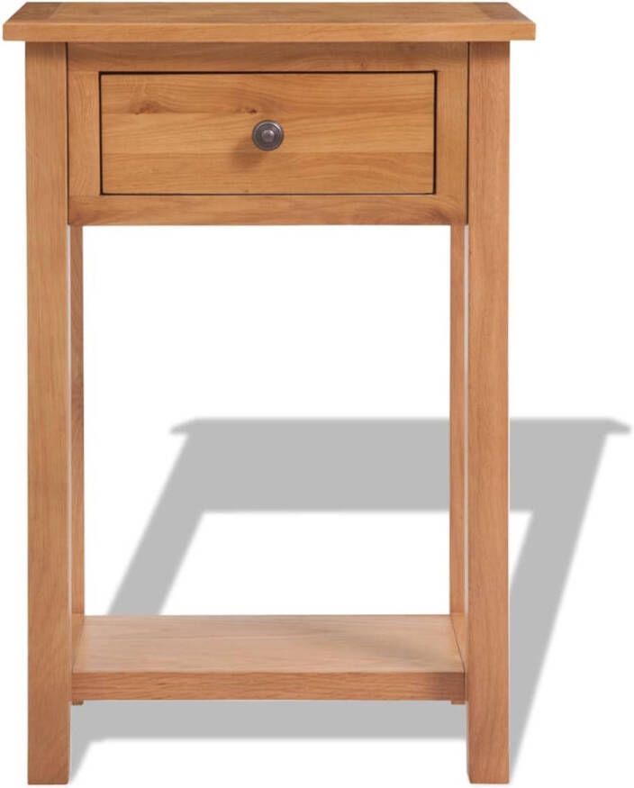 The Living Store Wandtafel Rustiek Eikenhout 50 x 32 x 75 cm Consoletafel Wandtafel Rustic Eikenhout Vintage