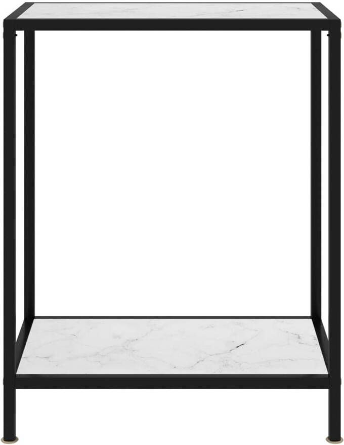 The Living Store wandtafel Wandtafels 60 x 35 x 75 cm Gehard glas Gepoedercoat staal