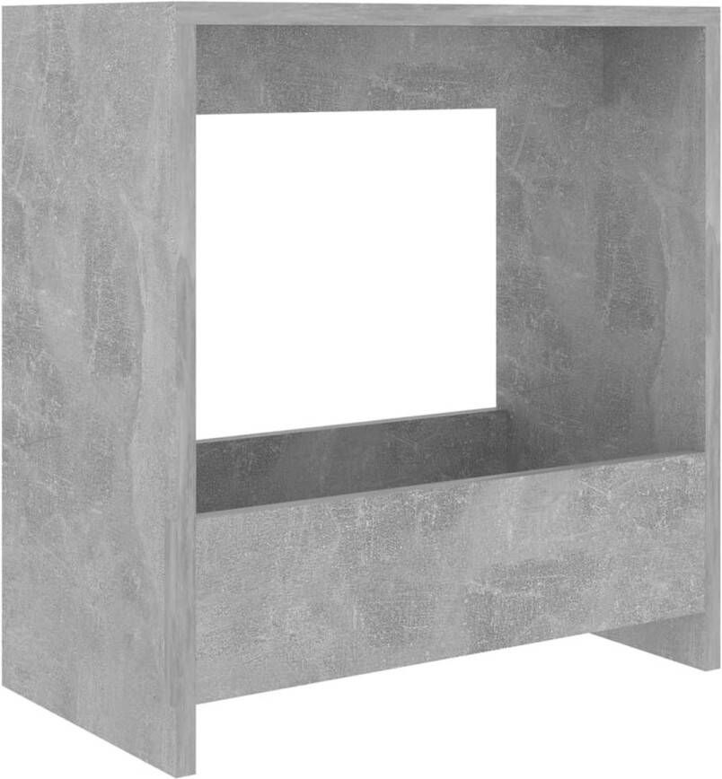The Living Store Woonkamertafel betongrijs 50x26x50 cm open vak spaanplaat montage vereist