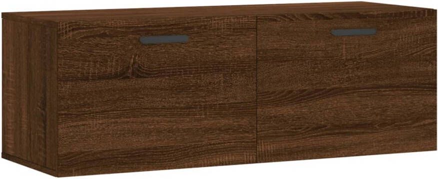 The Living Store Zwevende wandkast Bruineiken 100 x 36.5 x 35 cm Duurzaam hout Montage vereist